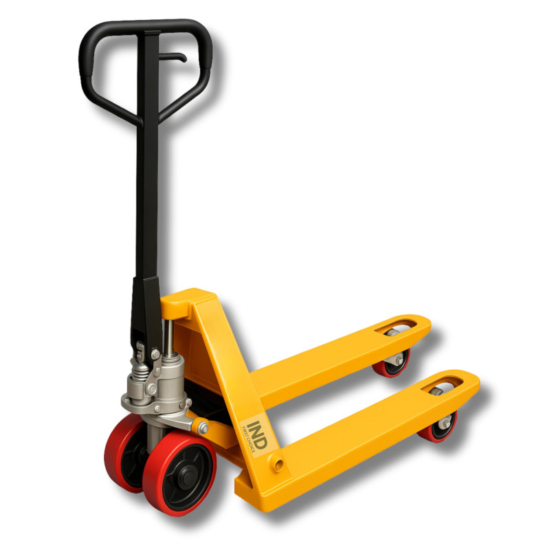 IND FIRST CHOICE Hydraulic Hand Pallet Truck, 2 Ton Capacity, 1150x550 mm Fork, Nylon Wheels, 75–195 mm Lift Height