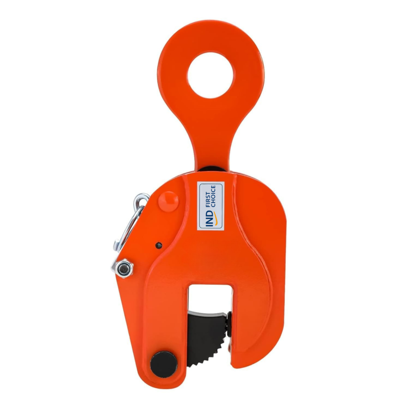 IND FIRST CHOICE Vertical Lifting Clamp, 2 Ton Capacity, G80 Alloy Steel, Heavy-Duty Plate Lifting Tool for Industrial Use
